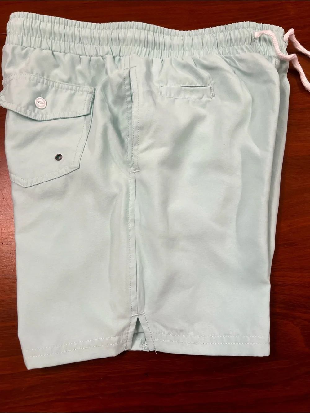GOAT USA Boys Board Shorts Swim Trunks Youth L Light Blue Drawstring Lined